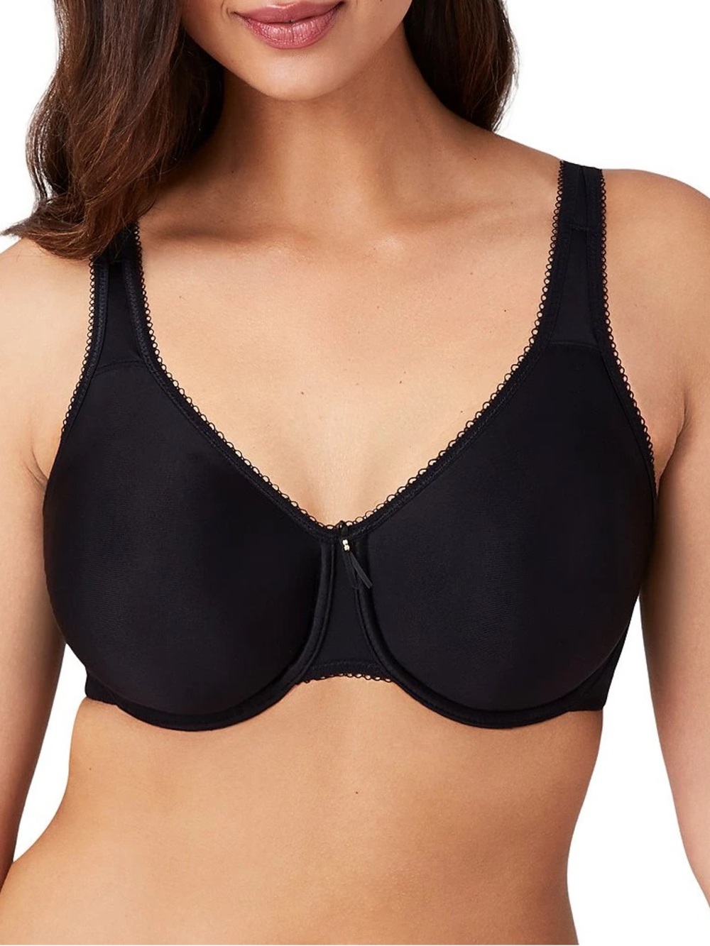 Wacoal 855192 34D Basic Beauty Full Figure Underwire Bra Black